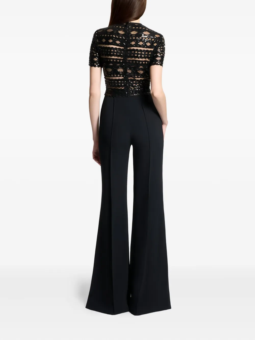 Elie Saab cady jumpsuit - Zwart