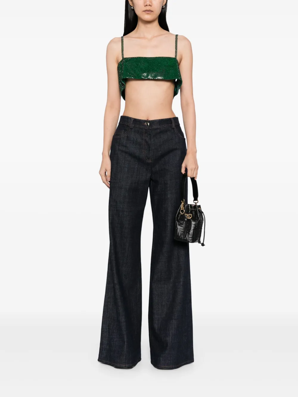 Elie Saab Flared denim broek - Blauw