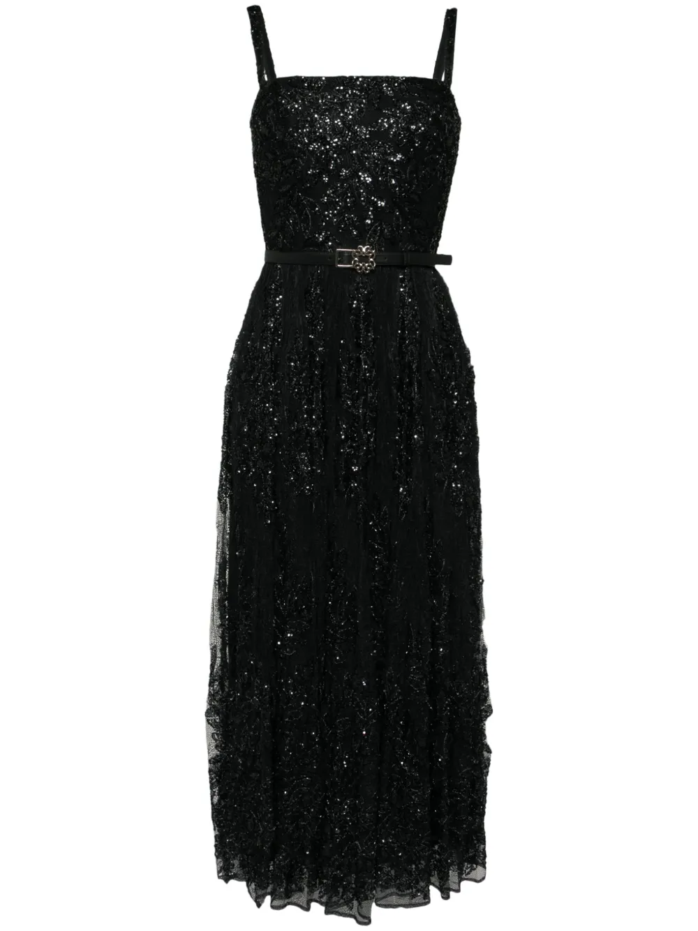 Elie Saab embroidered lace dress | Black | Image 1