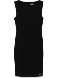 Calvin Klein crepe gathered mini dress - Black