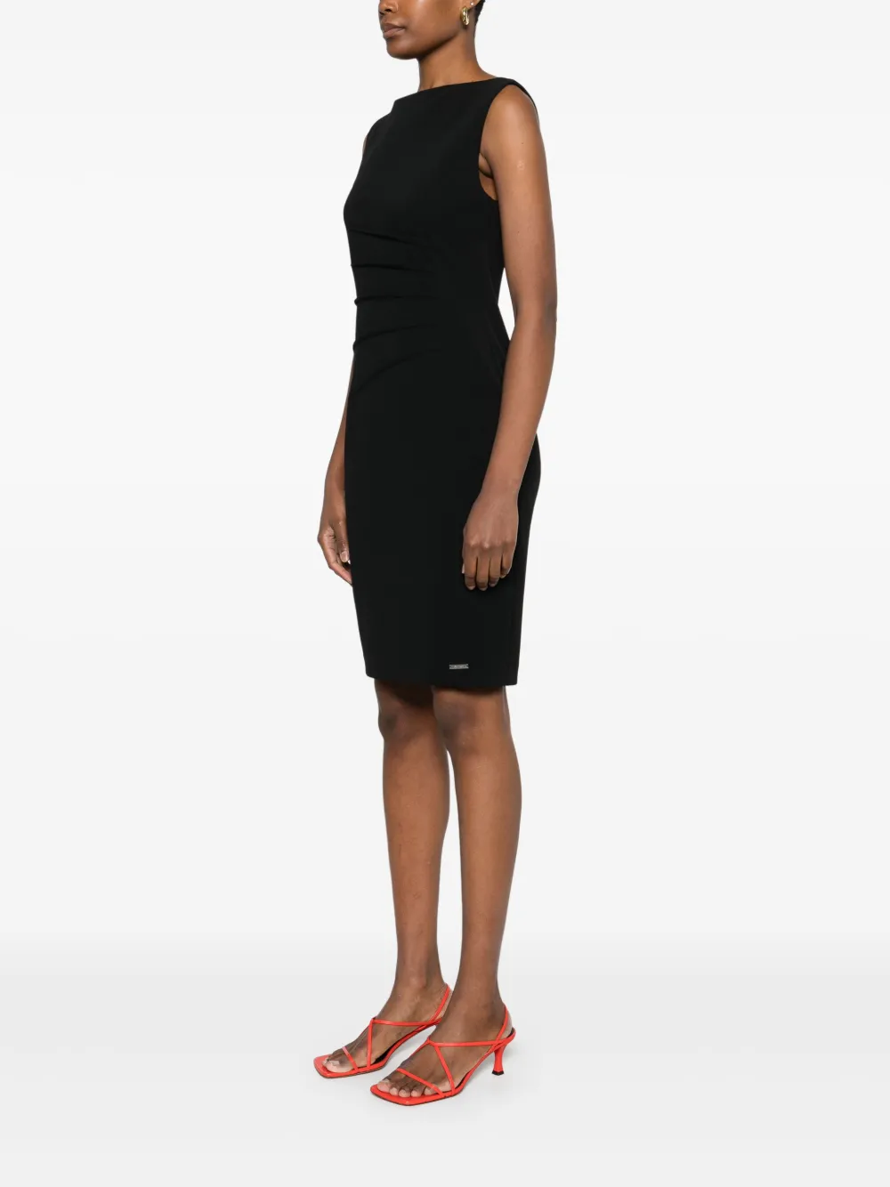 Calvin Klein Gesmockte mini-jurk Zwart