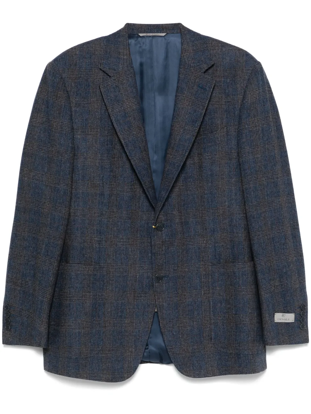 Canali Geruite blazer Blauw