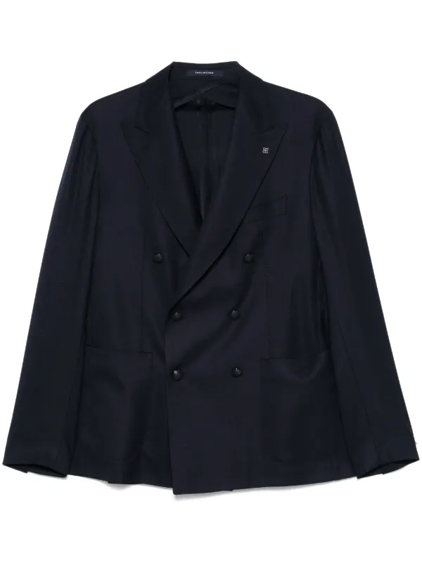 Tagliatore ピークドラペル ダブルジャケット | ブルー | FARFETCH JP