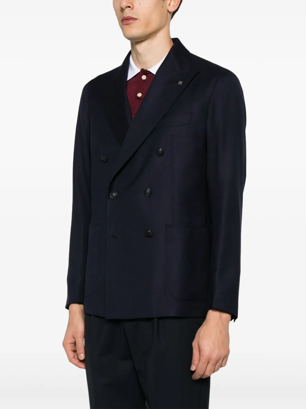 Tagliatore Blazer met dubbele rij knopen Blauw