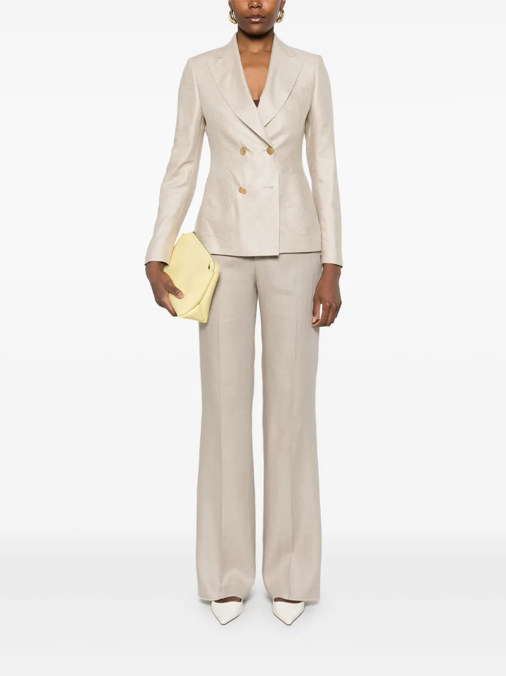 Tagliatore double-breasted blazer - Beige