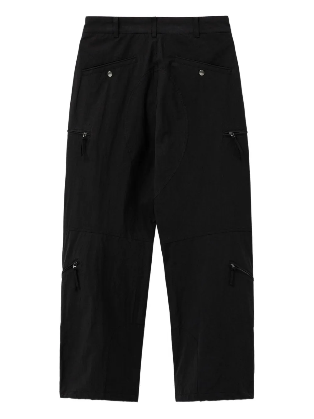 Wooyoungmi Geplooide broek met ritszak - Zwart