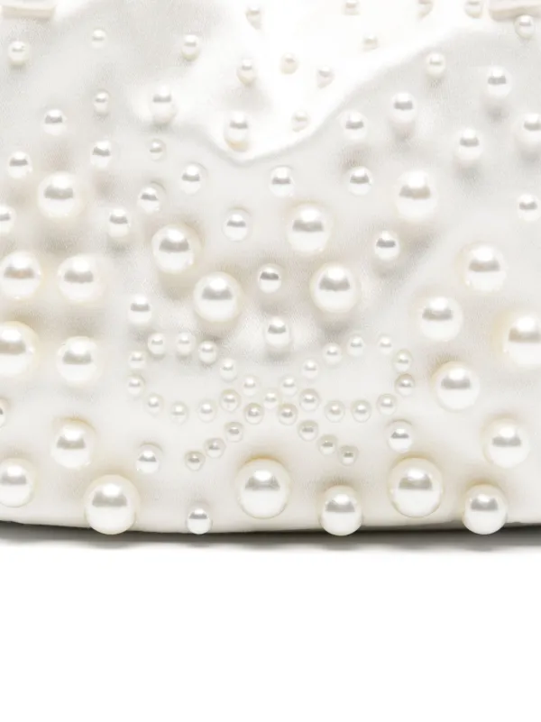 【関税なし】ANYA HINDMARCH pearls-embellished bucket bag Anya Hindmarch pearls-embellished Bucket Bag | Neutrals