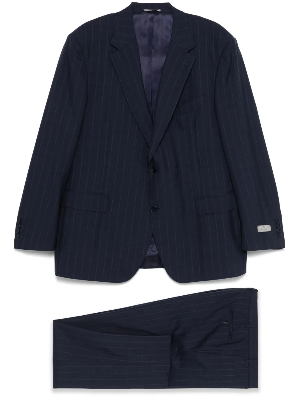 Canali Gestreept pak Blauw