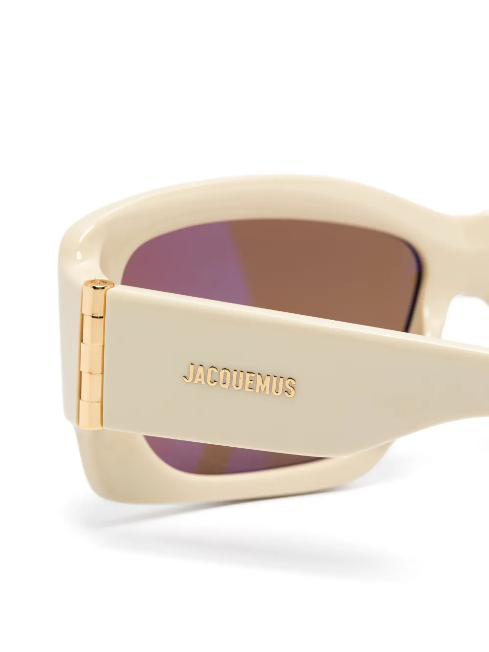 Linda Farrow x Jacquemus Croisiere zonnebril Beige