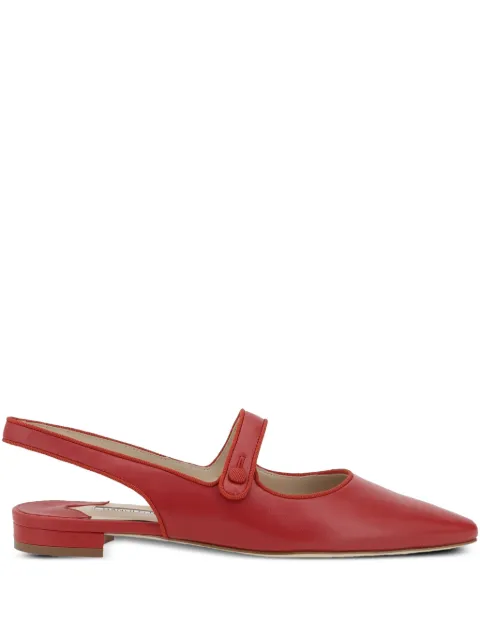 Manolo Blahnik flats Campari