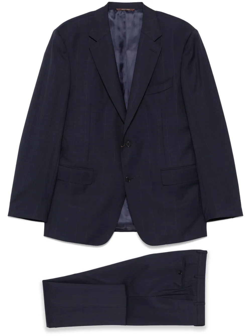 Canali windowpane-pattern suit | Blue | Image 1