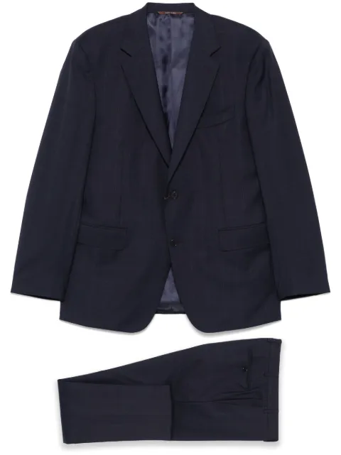 Canali windowpane-pattern suit