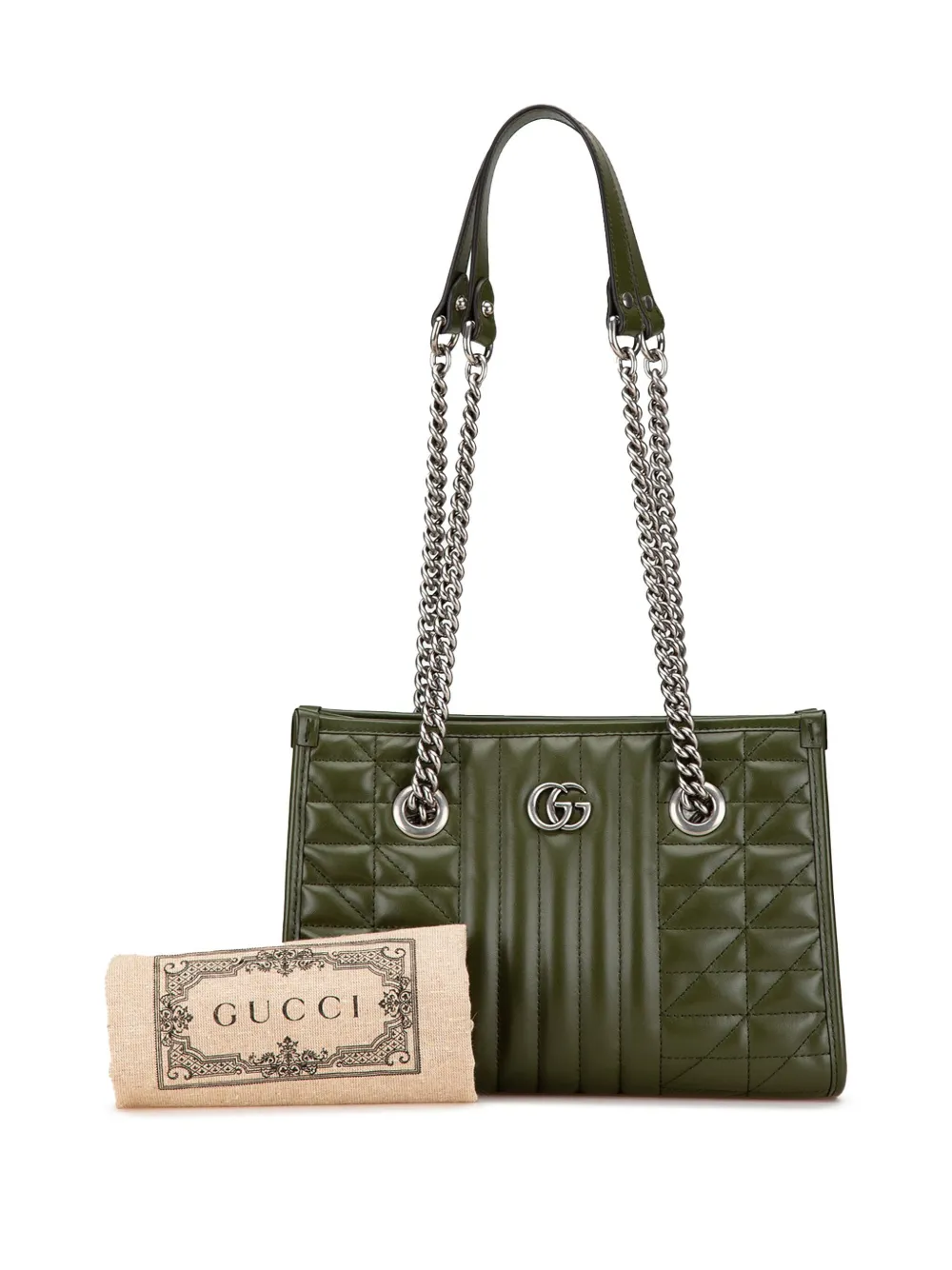 Gucci Pre-Owned Borsa tote GG Marmont Aria piccola con catena 2016-2024 | Image 7