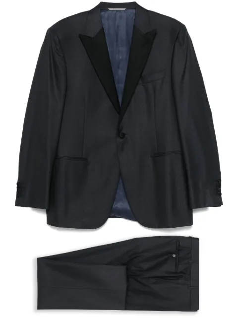 Canali satin-lapel suit