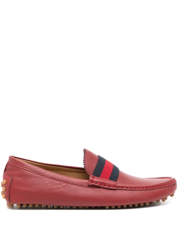 Gucci Leather Boat Shoes Red FARFETCH NO