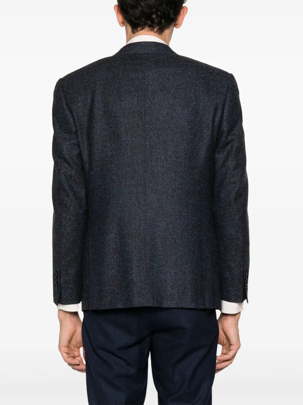 Canali Blazer met gemêleerd effect Blauw