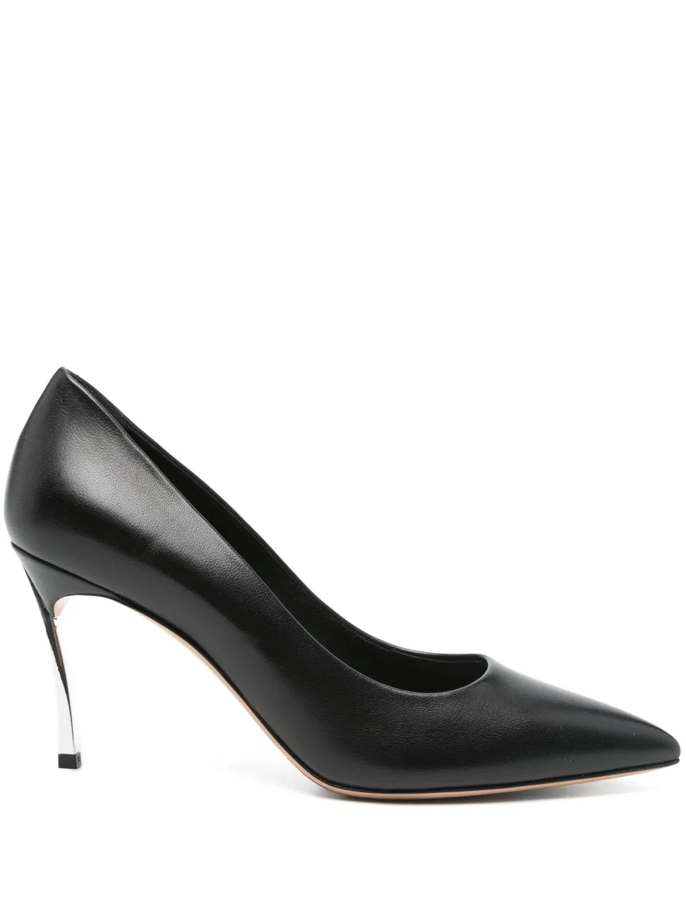 Casadei 80mm leather pumps Black