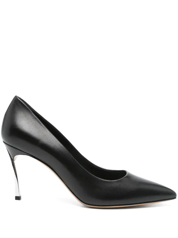 Casadei 80mm Leather Pumps Black FARFETCH JO