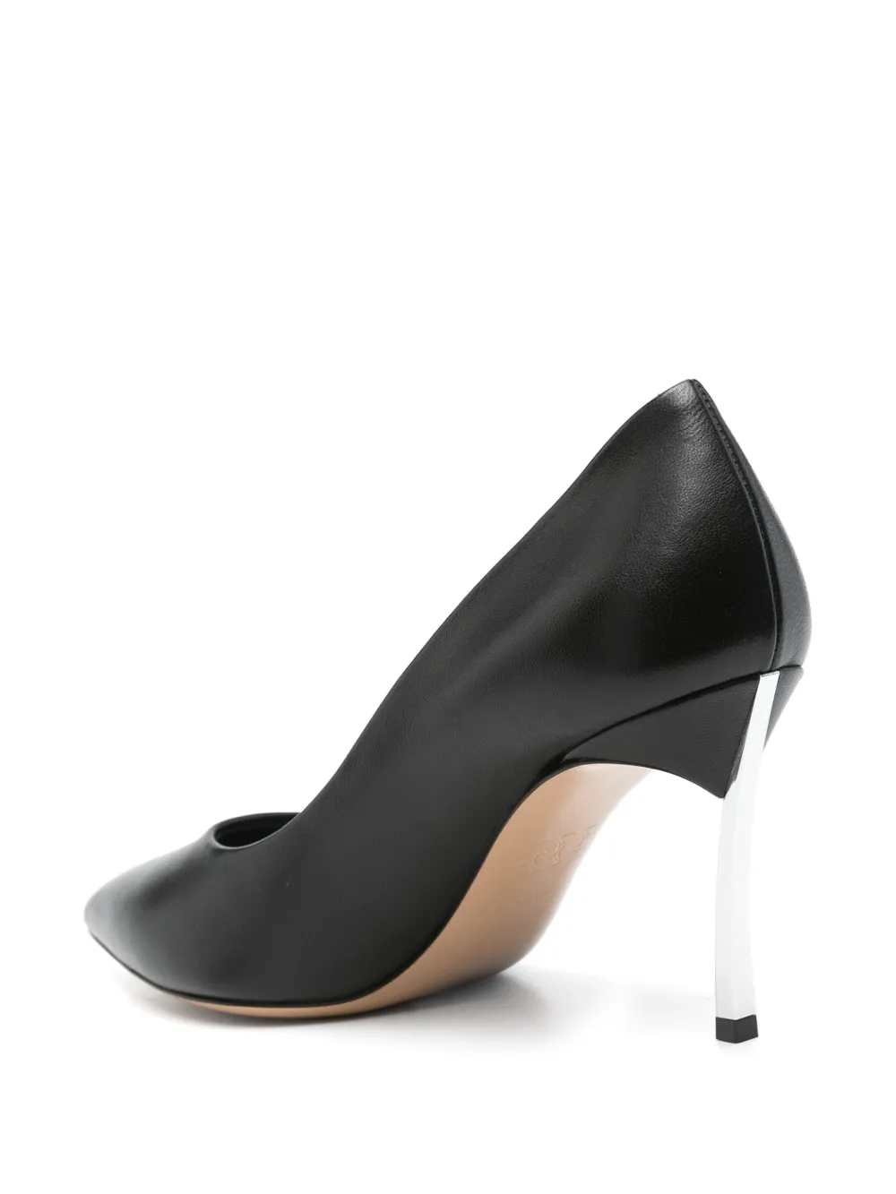 Casadei 80mm leather pumps Black