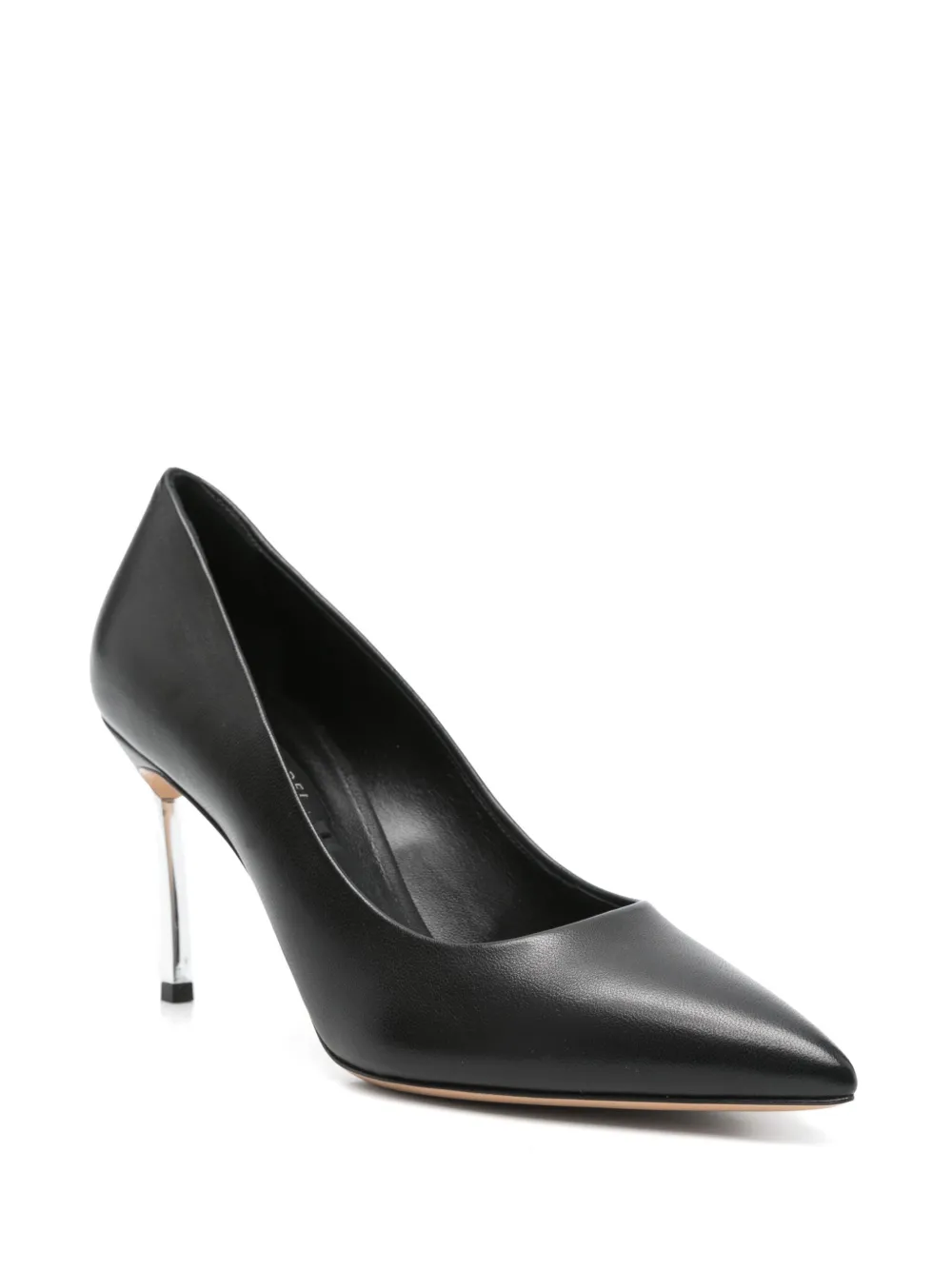 Casadei 80mm leather pumps Black