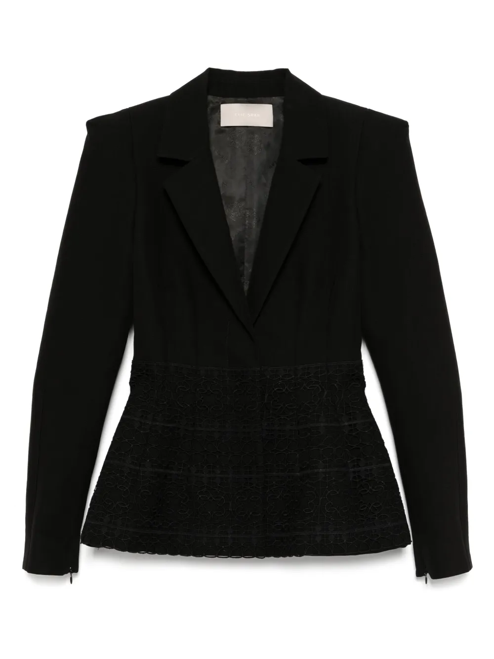 Elie Saab Macramé peplum blazer | negro | Image 1