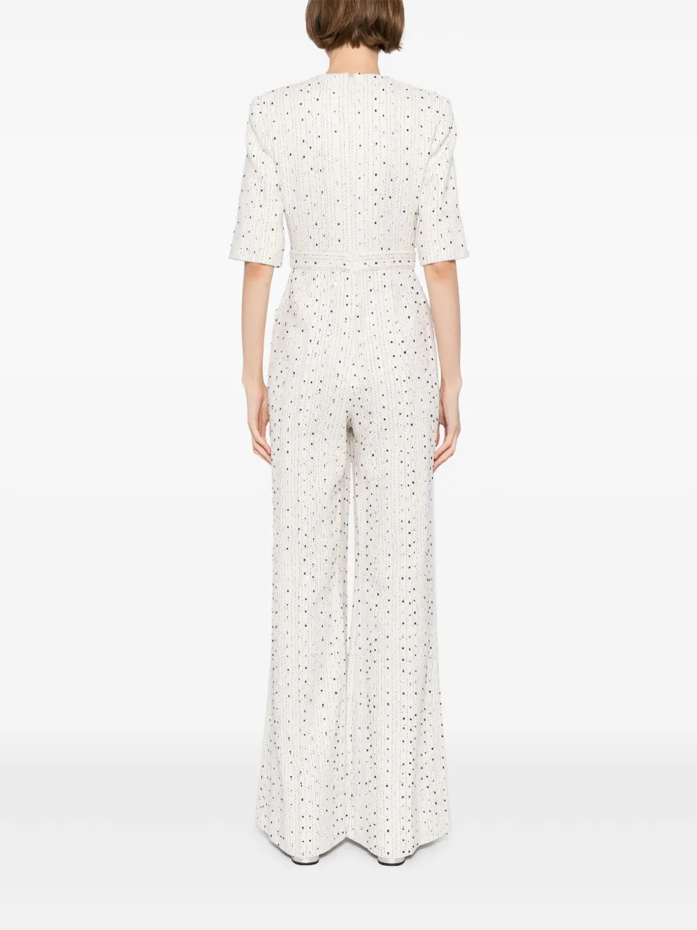 Elie Saab Tweed jumpsuit Wit