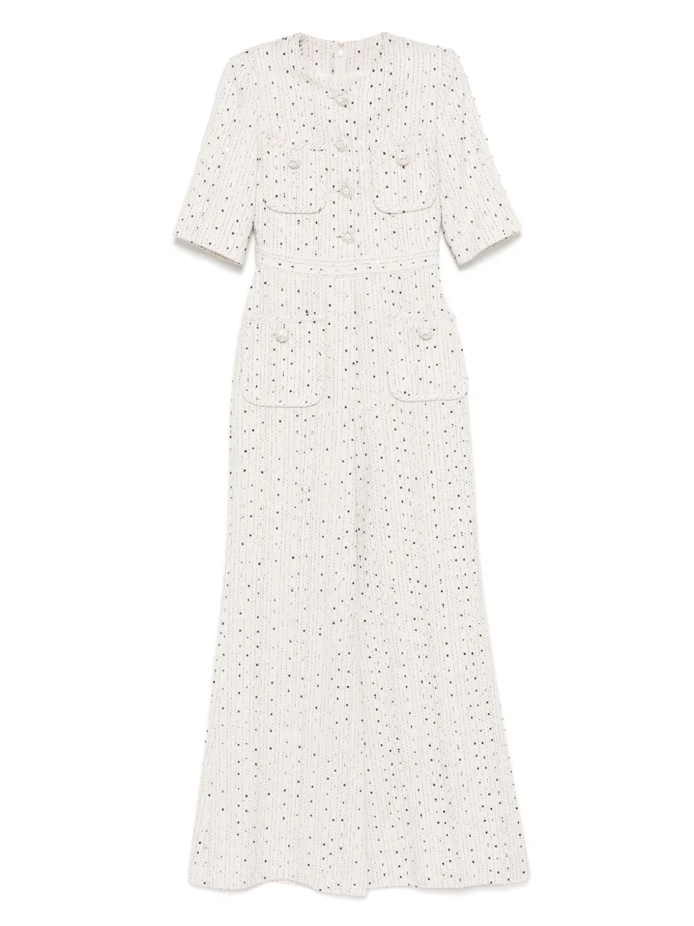 Elie Saab Tweed jumpsuit Wit