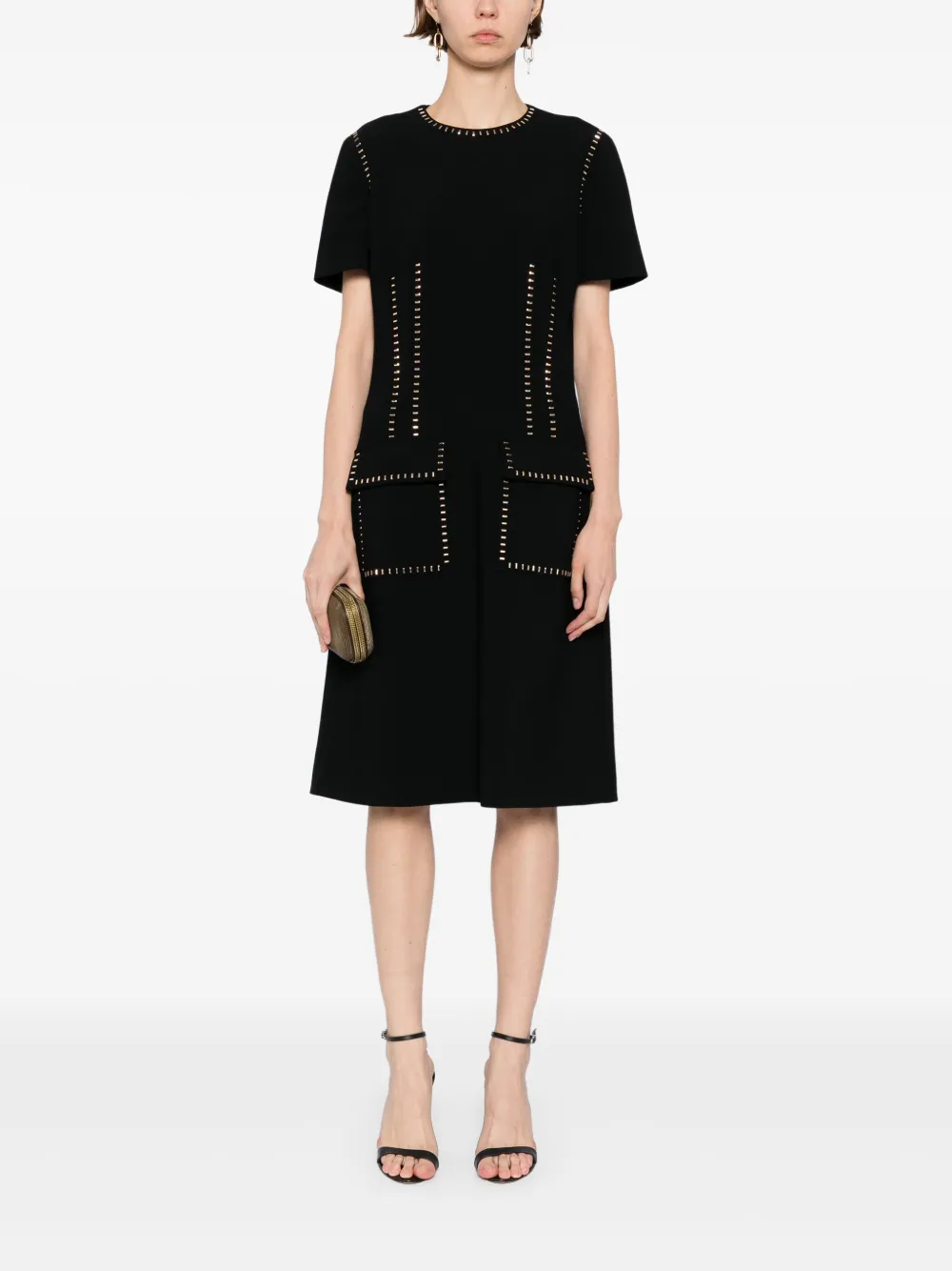 Elie Saab Jurk met studs Zwart
