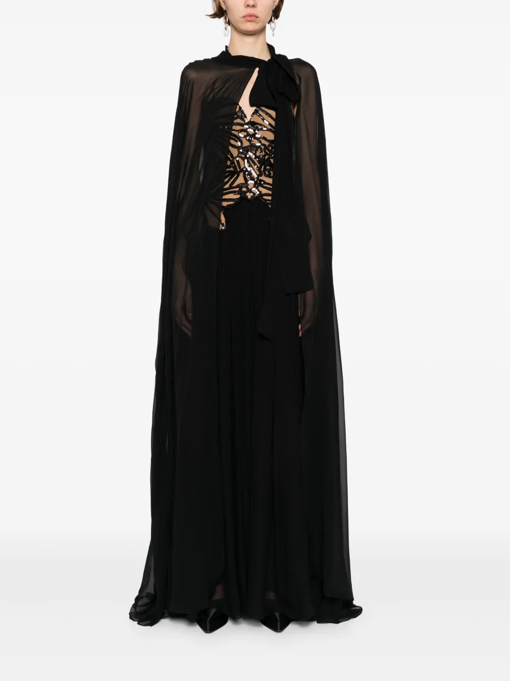 Elie Saab Jurk met pailletten Zwart