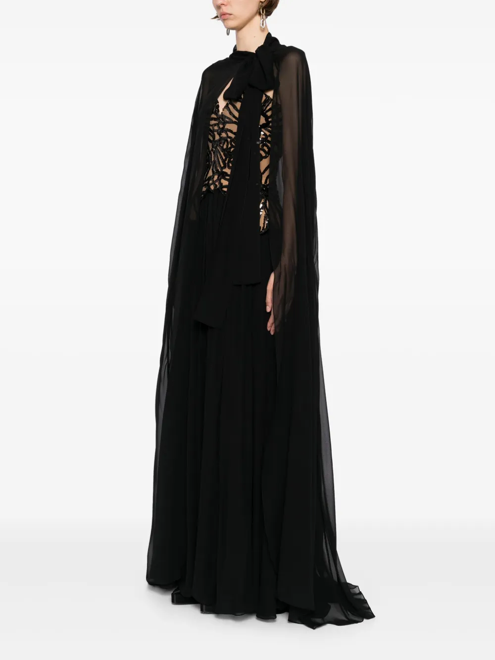 Elie Saab Jurk met pailletten Zwart