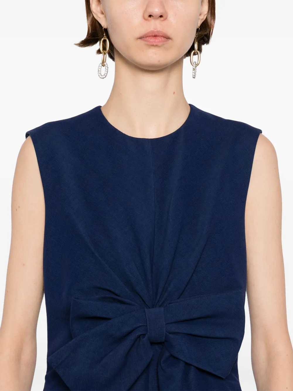 Elie Saab Jurk met strikdetail Blauw