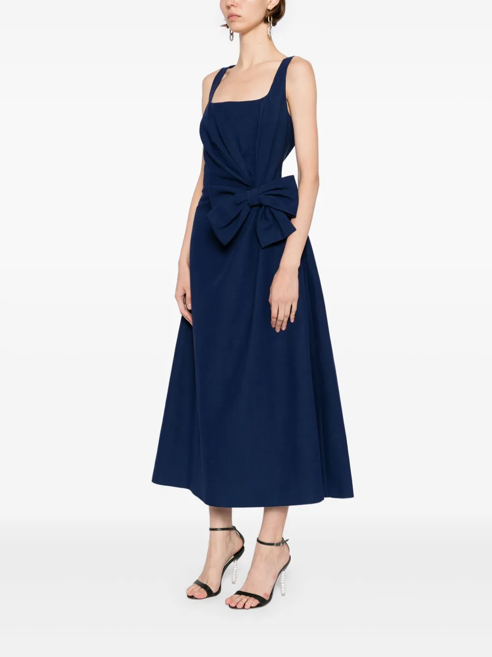Elie Saab Midi-jurk met strik-detail Blauw