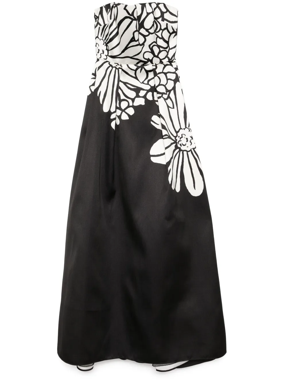 floral-print gown