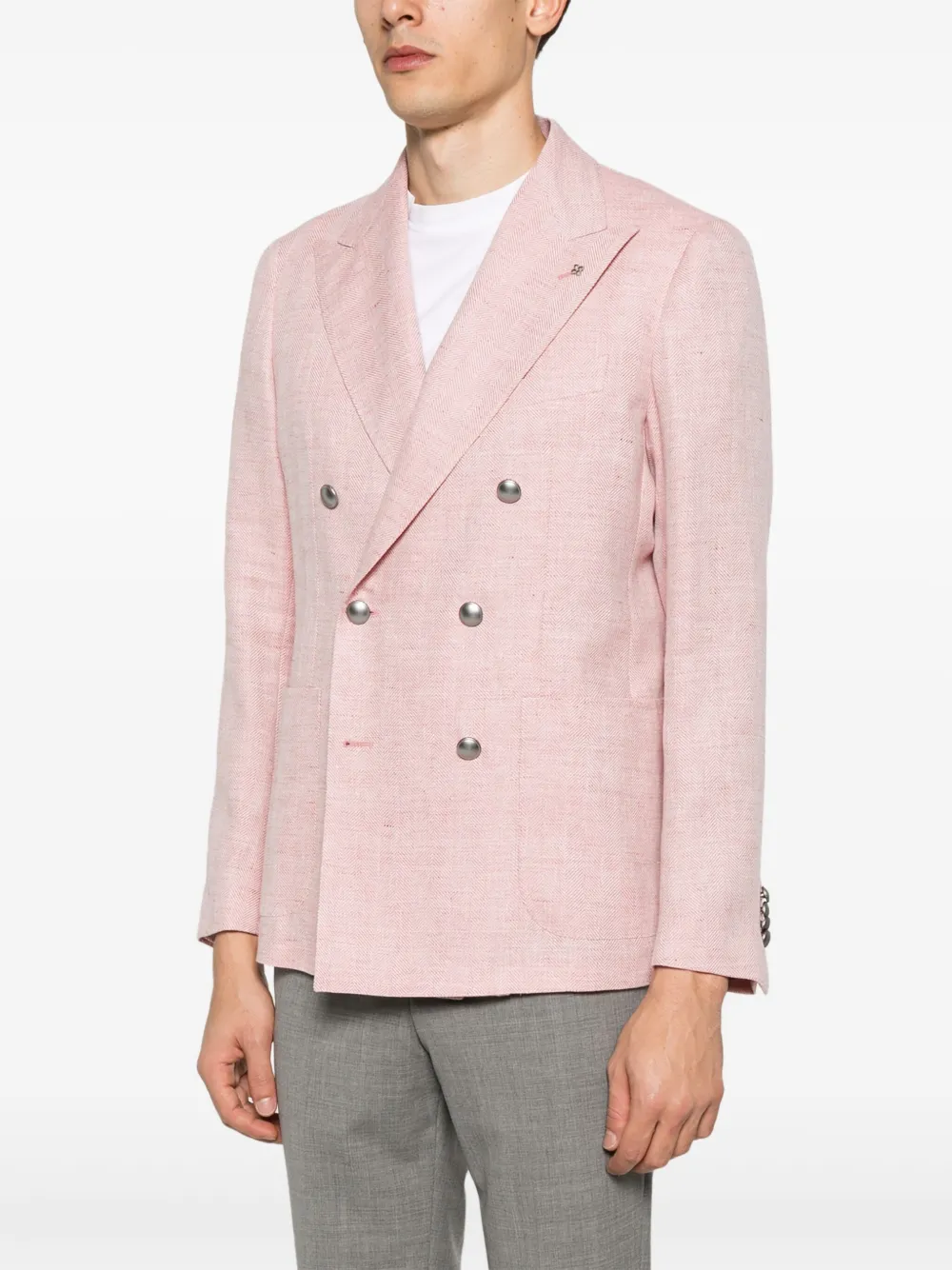 Tagliatore Blazer met dubbele rij knopen Roze