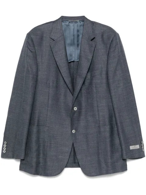 Canali slub-texture blazer