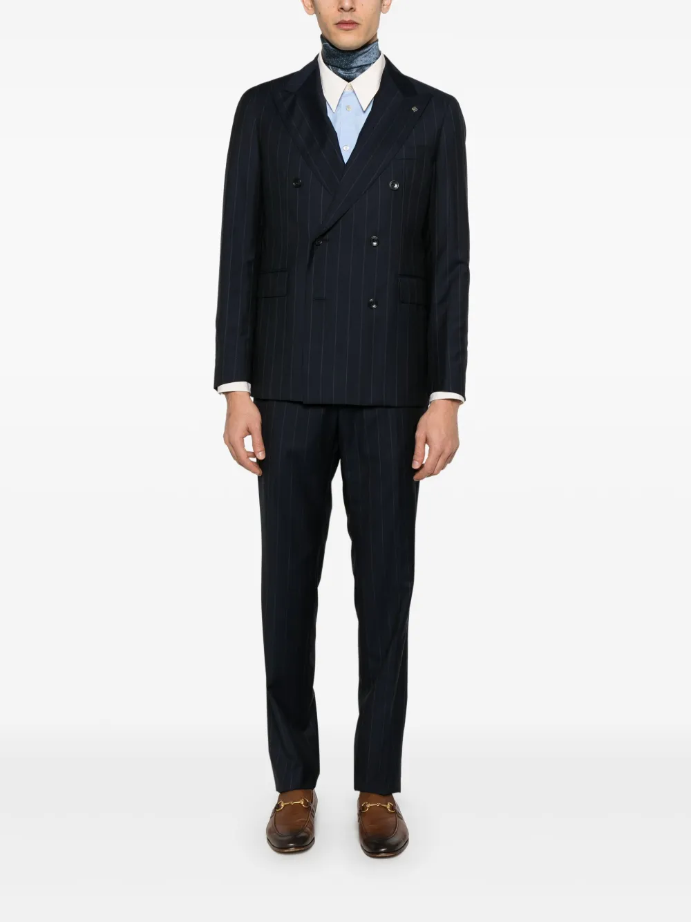 Tagliatore pinstriped suit - Blauw