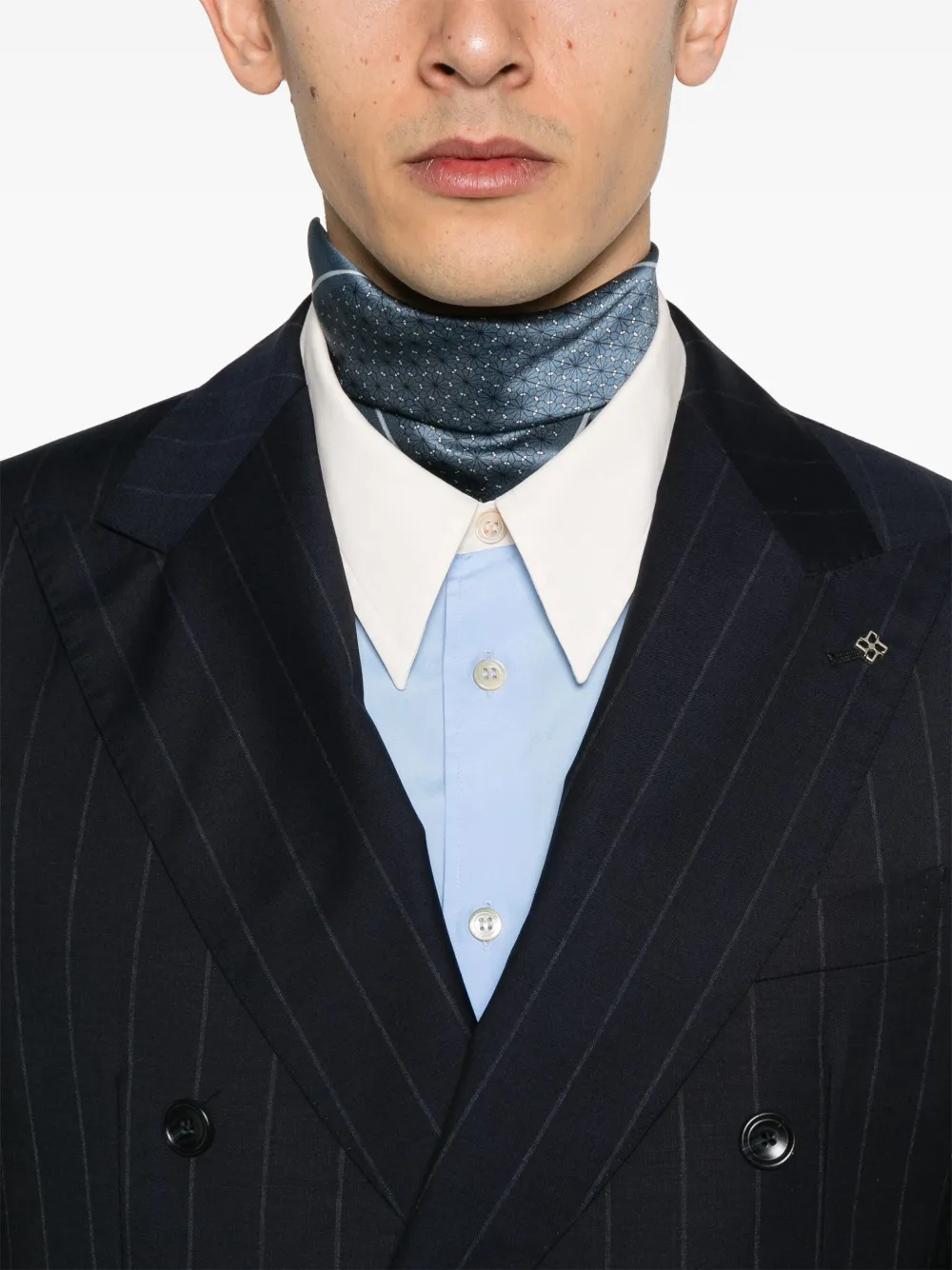 Tagliatore Pak met krijtstreep Blauw
