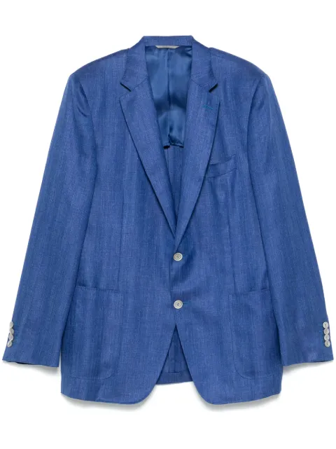 Canali mélange-effect blazer