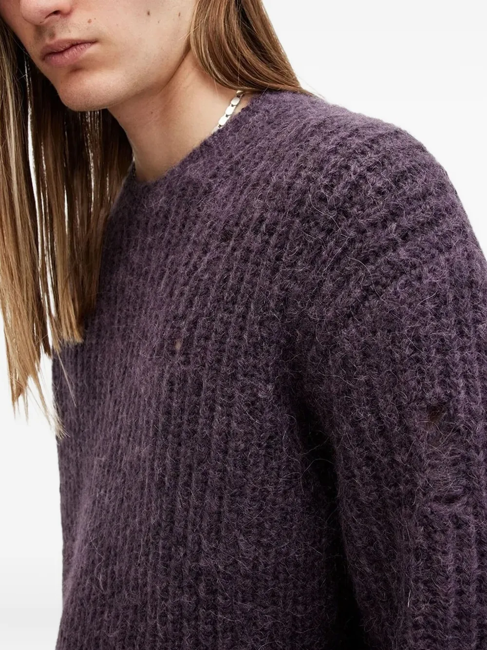 AllSaints Slane gerafelde trui Paars