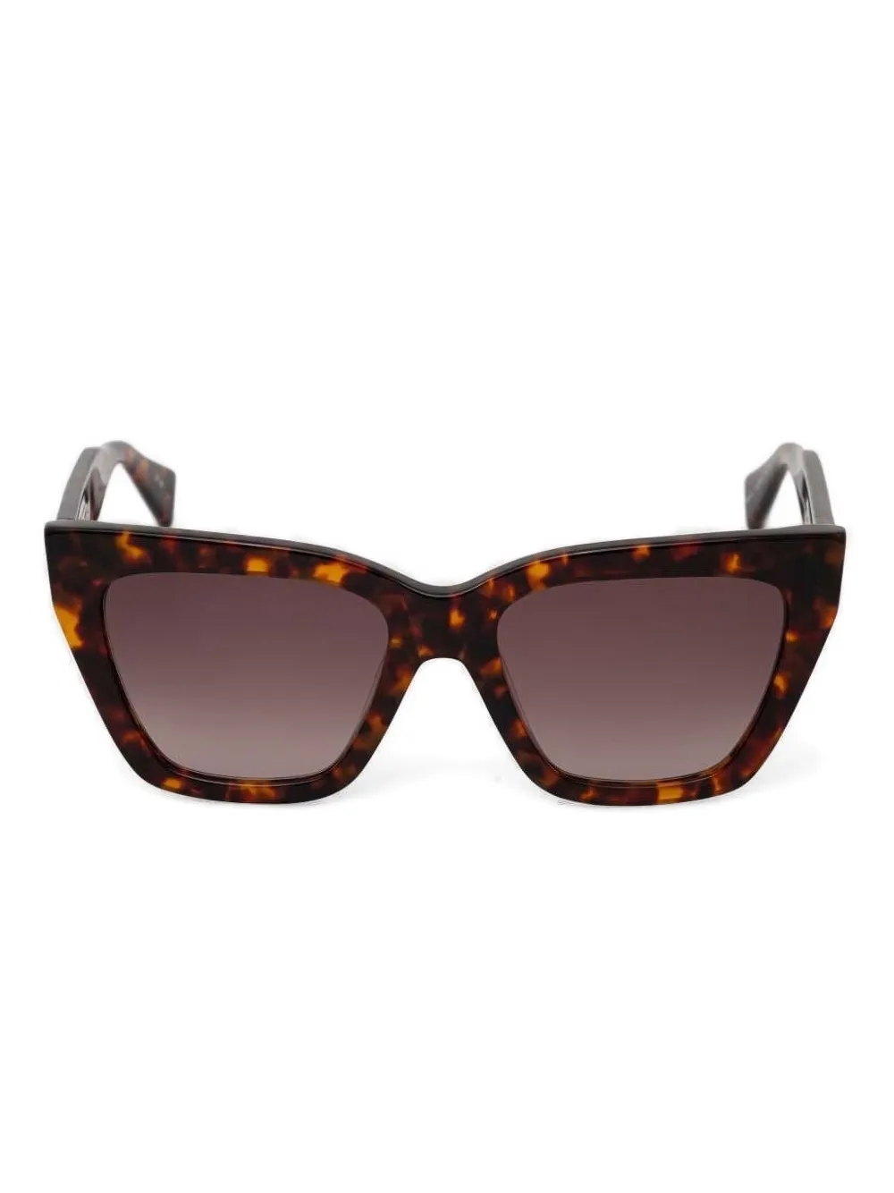 AllSaints Zonnebril met cat-eye montuur en schildpadschild design Bruin