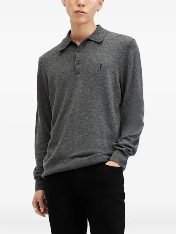 AllSaints long-sleeve Polo Shirt Grey FARFETCH JO