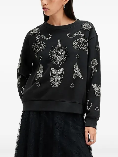 AllSaints Sweatshirt mit verziertem Ausschnitt