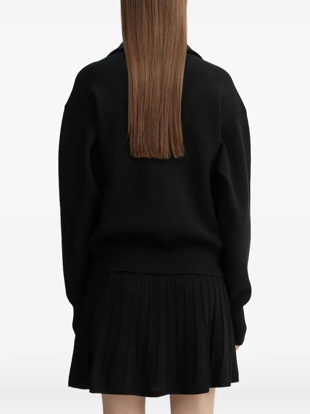 A.L.C. Vest met lange mouwen en rits Zwart