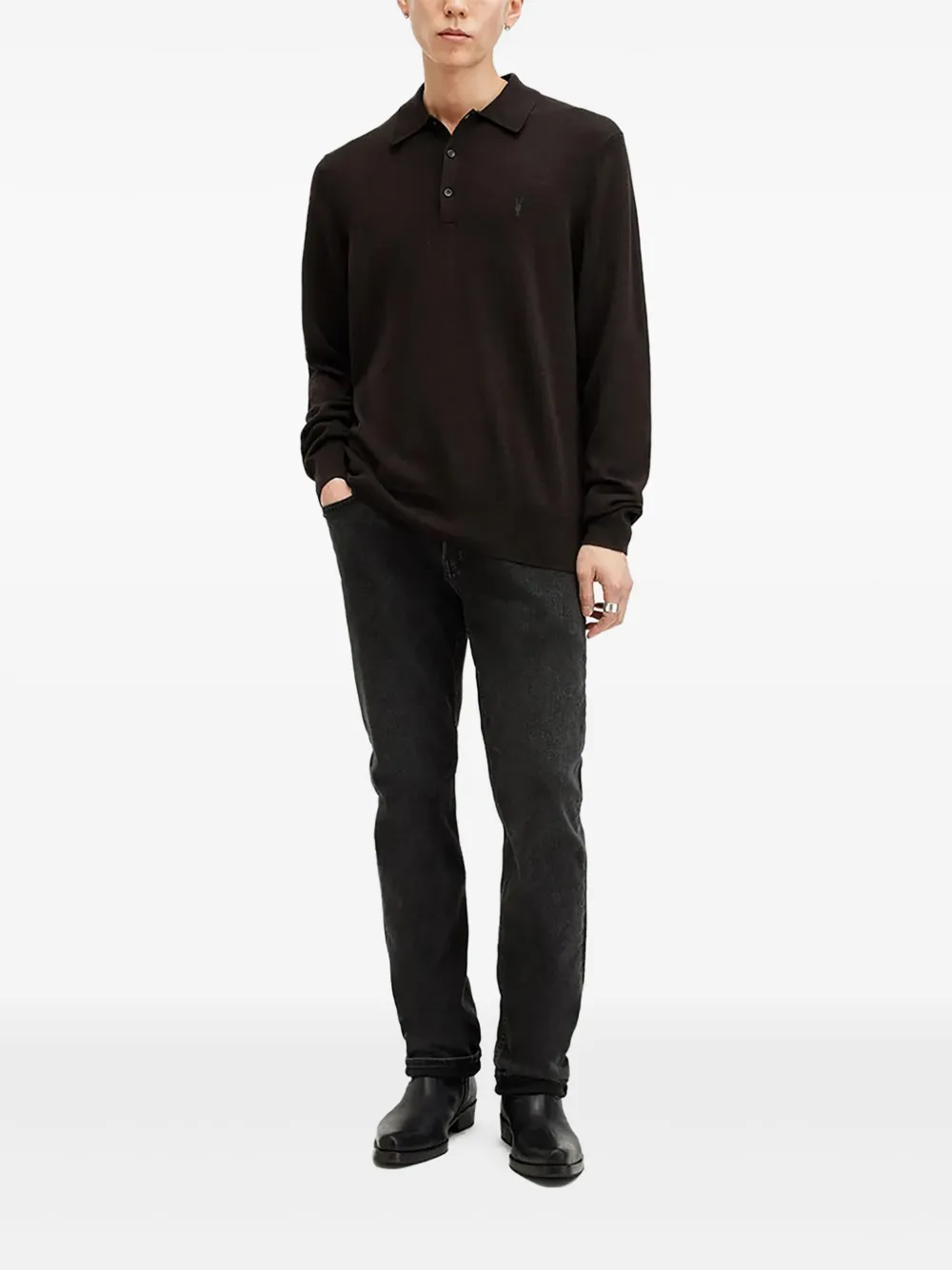 AllSaints polo à logo brodé | Image 2