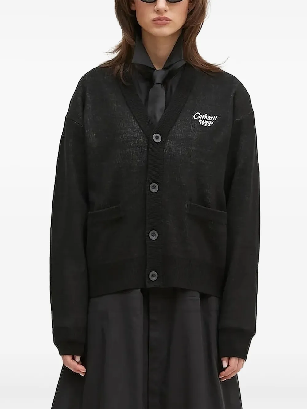 Carhartt WIP logo cardigan Zwart