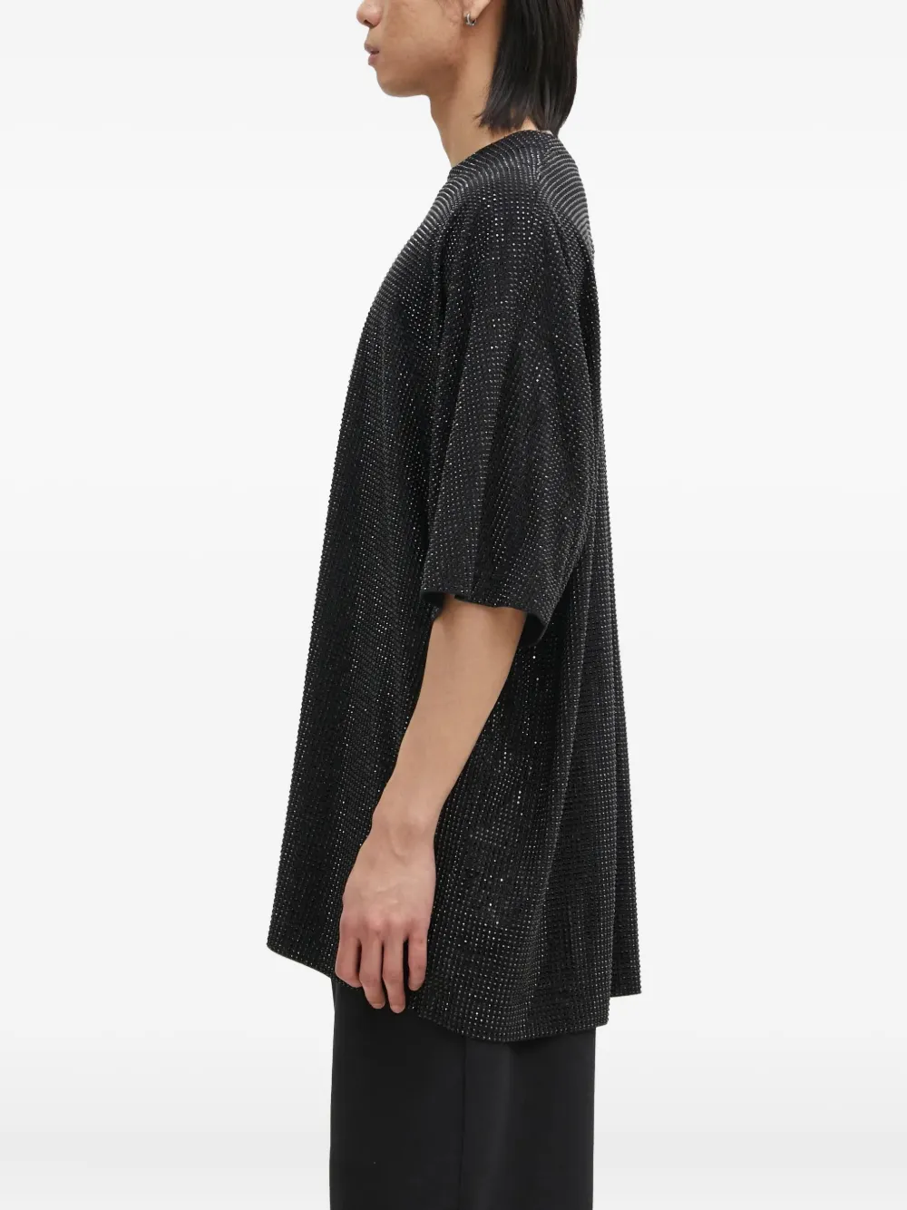 VETEMENTS rhinestone-embellished T-shirt Zwart