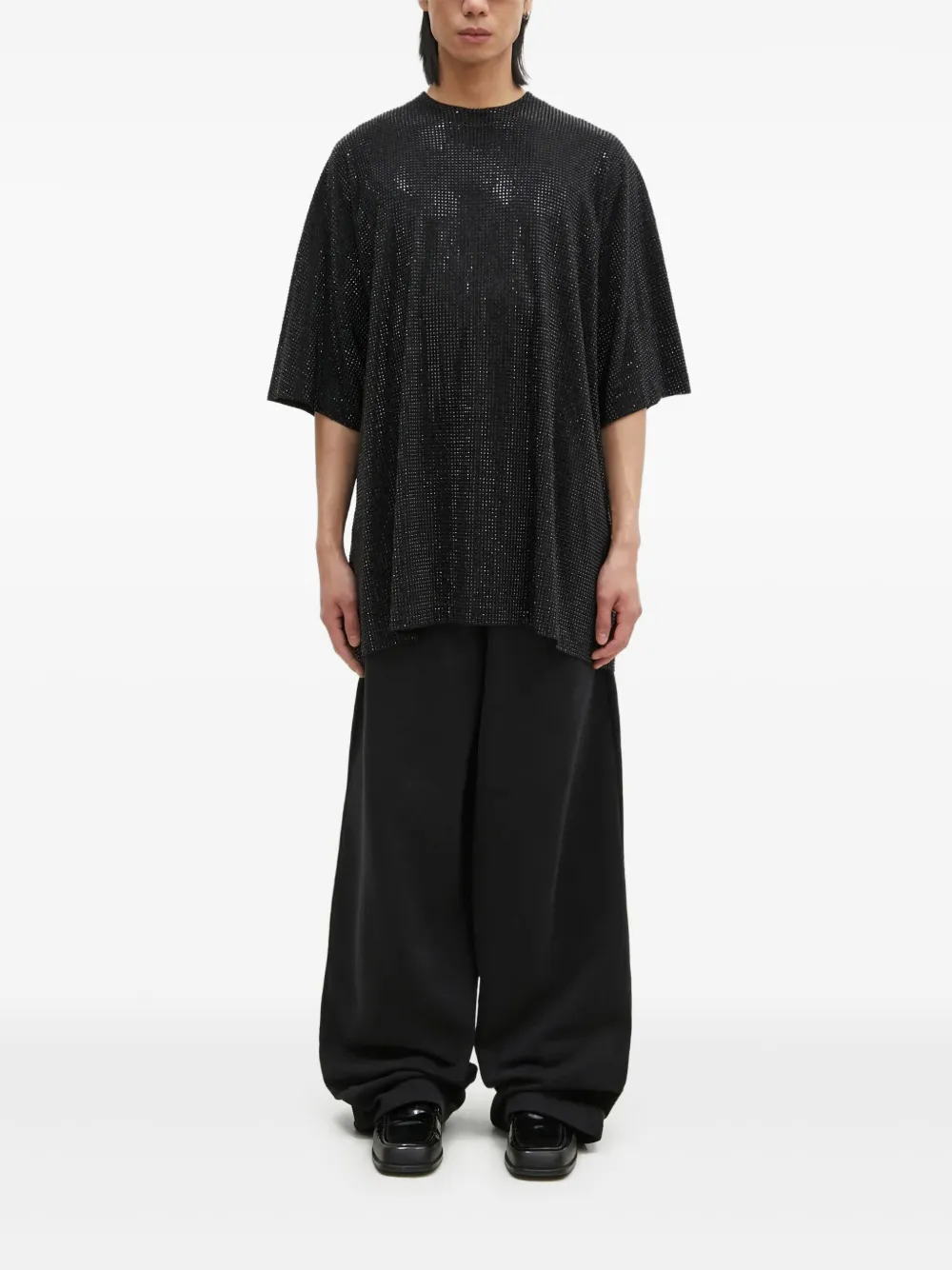 VETEMENTS rhinestone-embellished T-shirt Zwart