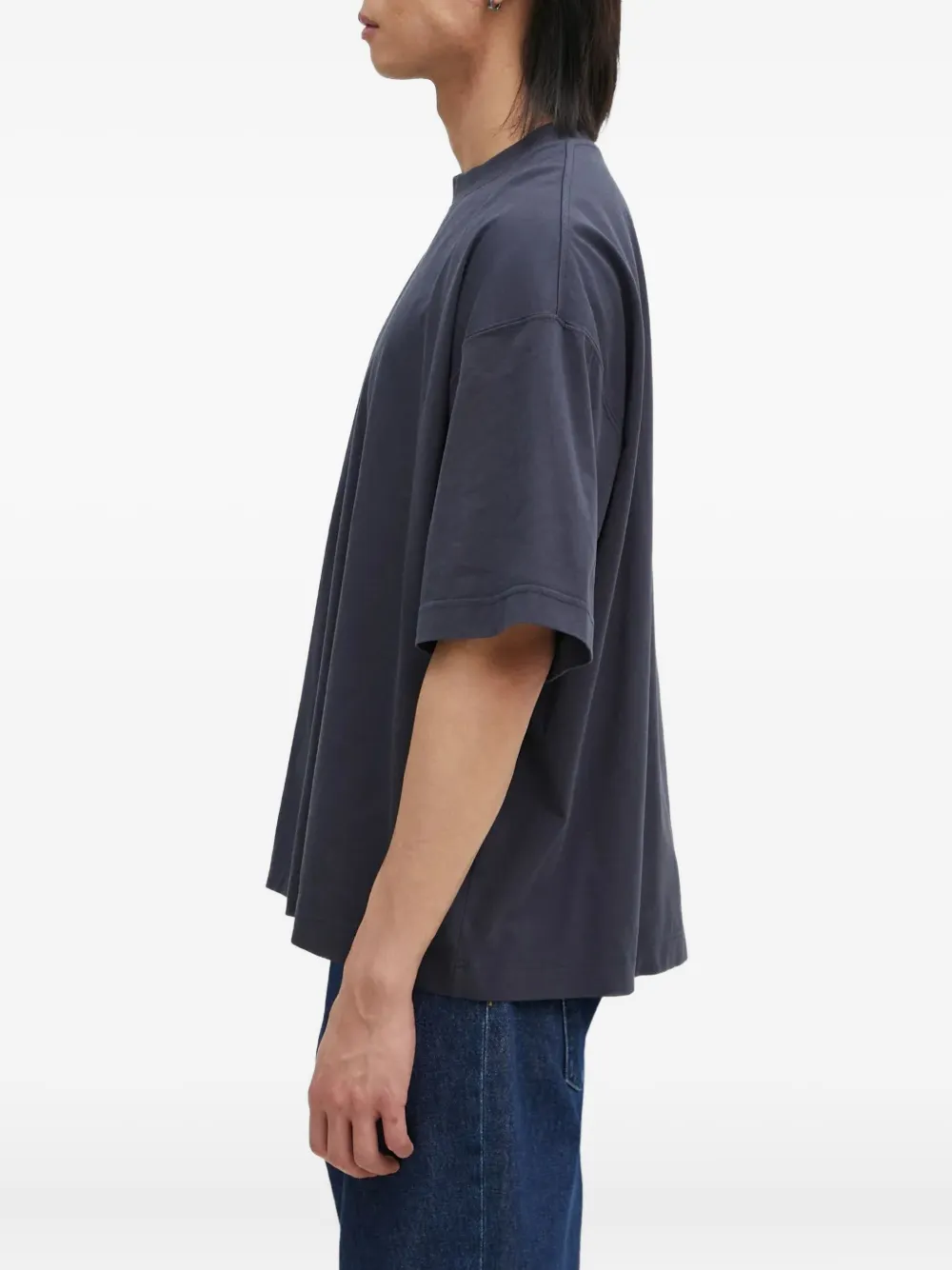 VETEMENTS logo-embroidered T-shirt Blauw