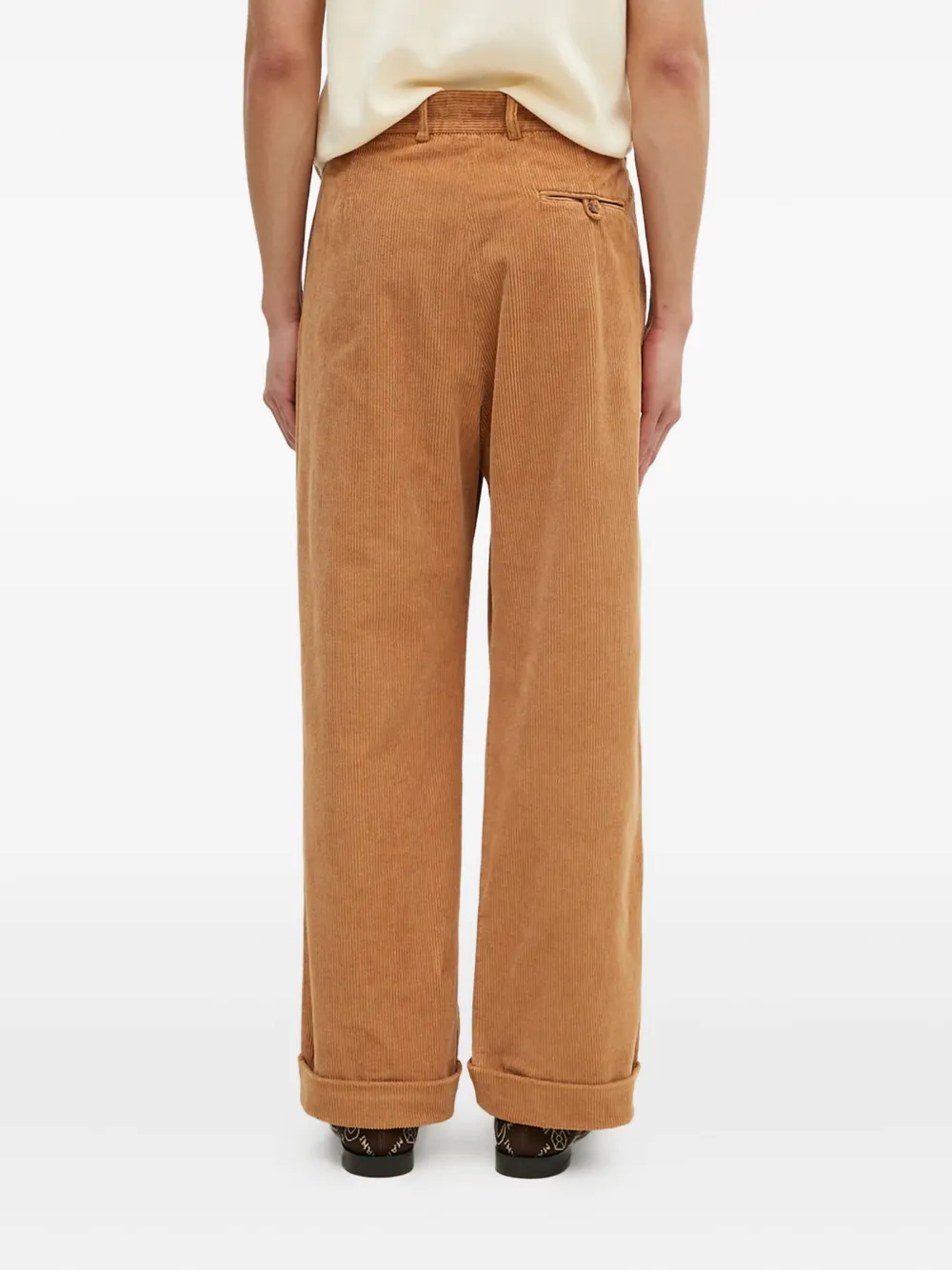 Wood Ribfluwelen broek met cuffs Bruin