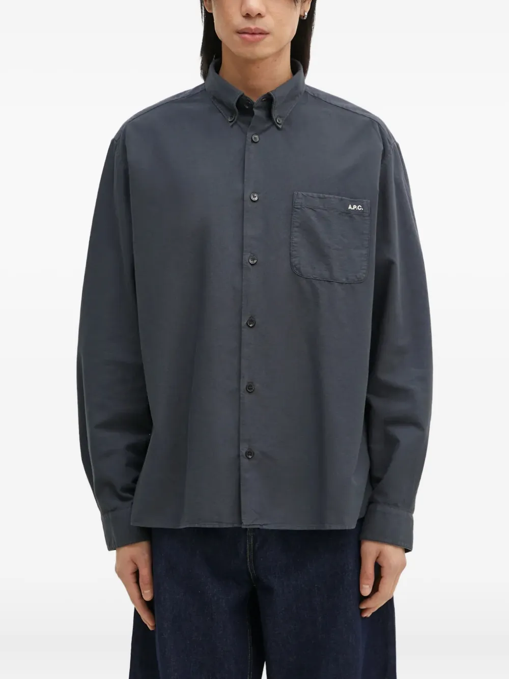 A.P.C. Mateo embroidered-pocket shirt | Image 2